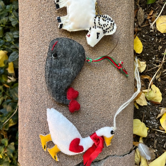 Vintage Americana Christmas Ornaments Handmade Goose, Whale, and Sheep - Picture 5 of 9